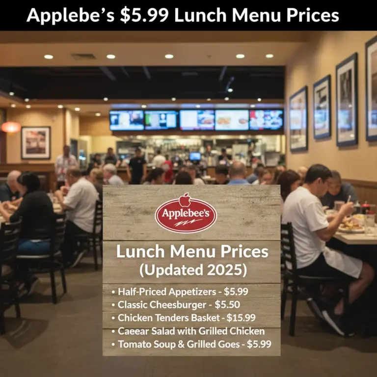 Applebee's $5.99 lunch menu prices