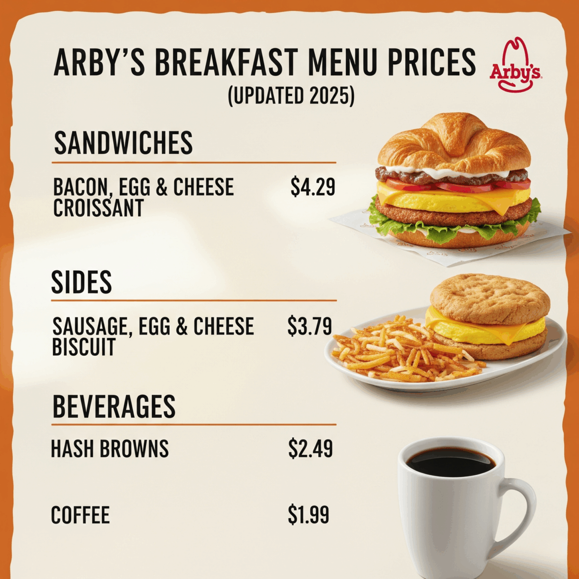 Arby’s Breakfast Menu Prices (Updated 2025) Arby’s breakfast menu prices (updated 2025)