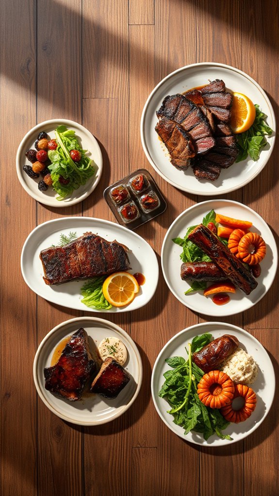 caloric choices for entrees