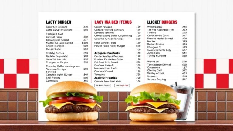 checkers menu and prices