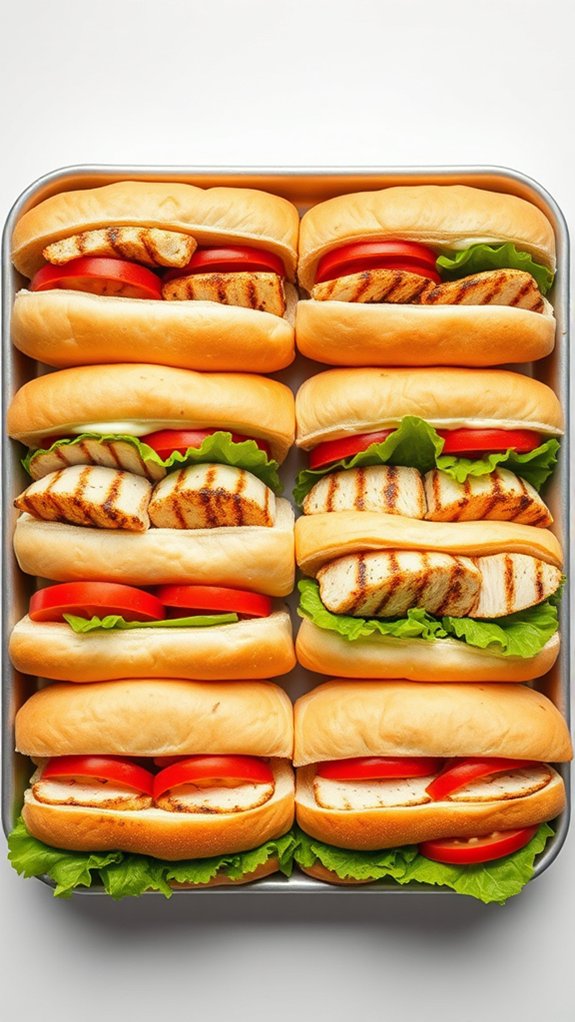 chilled grilled chicken sandwiches