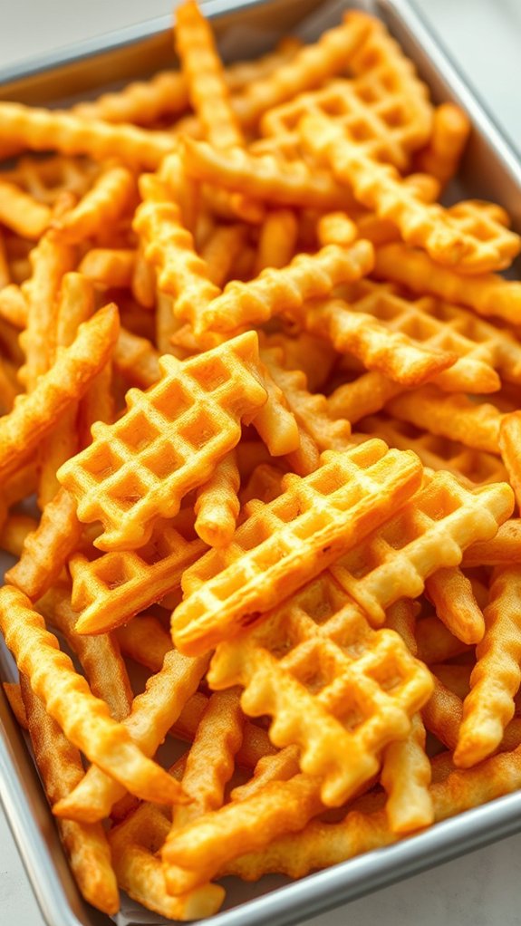crispy waffle fries tray