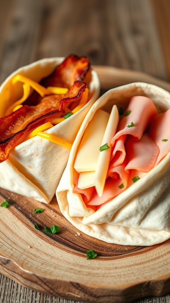 customizable breakfast wraps available