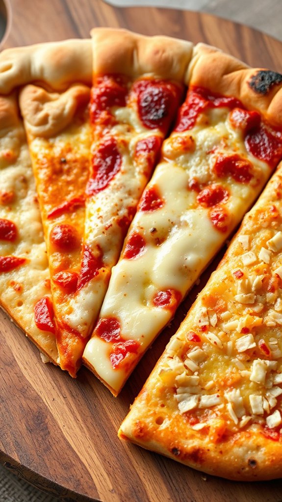 distinct crust options available