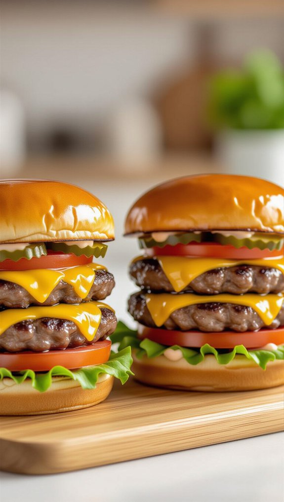 double meat triple meat options