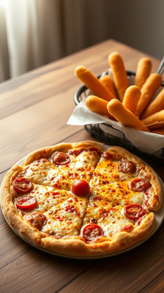 family pizza and cheezybread