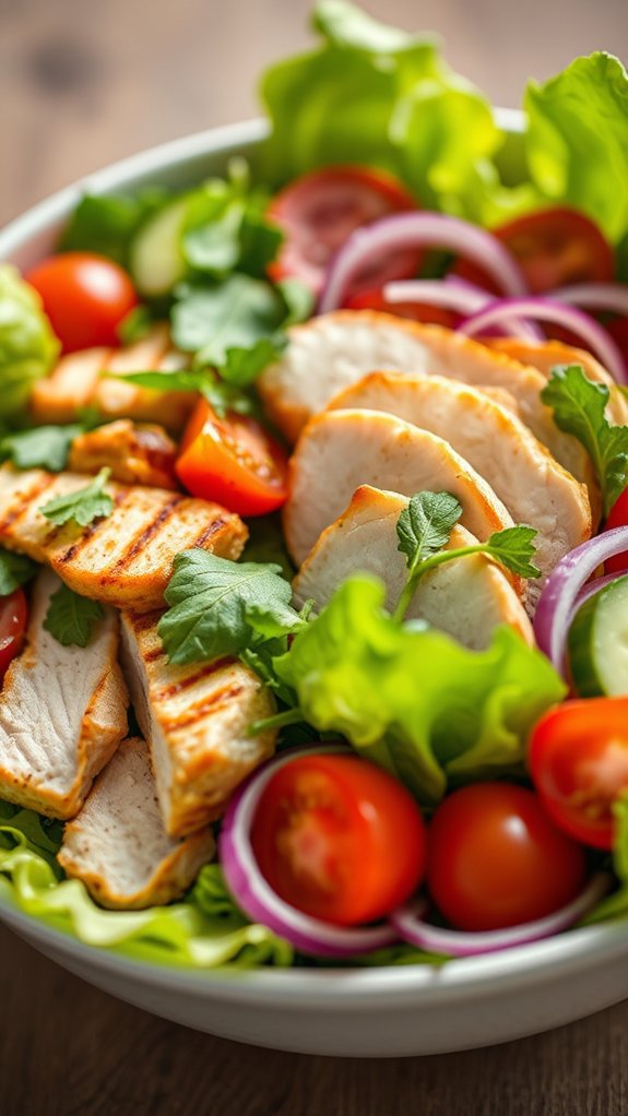 fresh salads with proteins