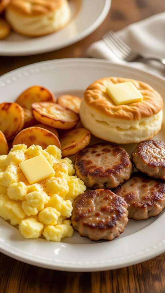 hearty breakfast with options