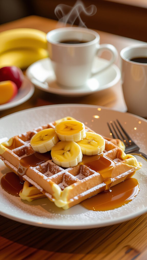 indulgent breakfast waffle variations