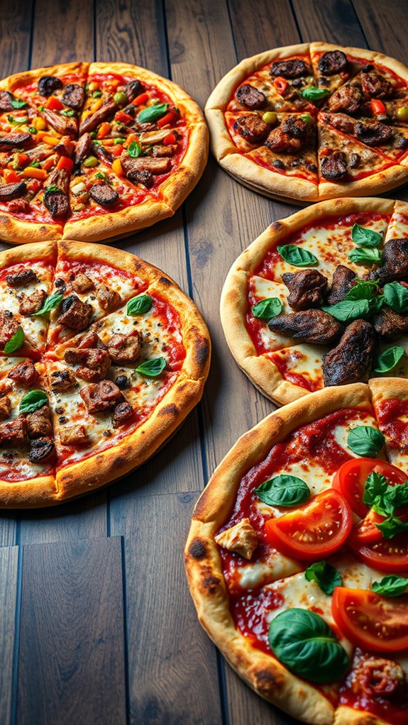 specialty pizzas priced variably