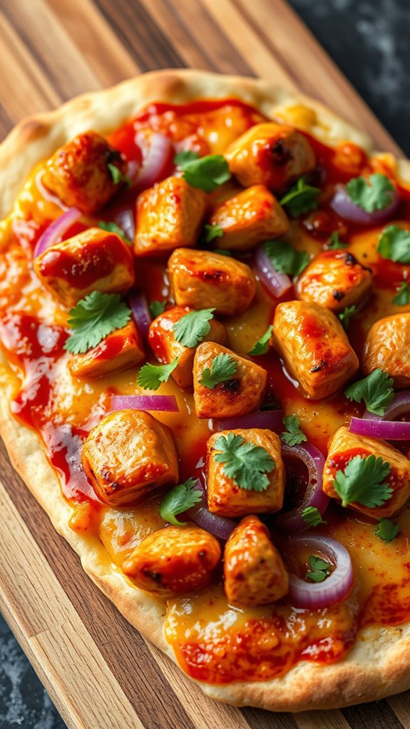 tangy sweet bbq chicken pizza