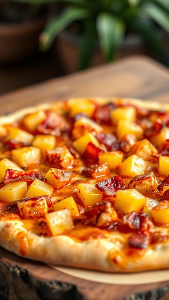 tropical bbq chicken pizza