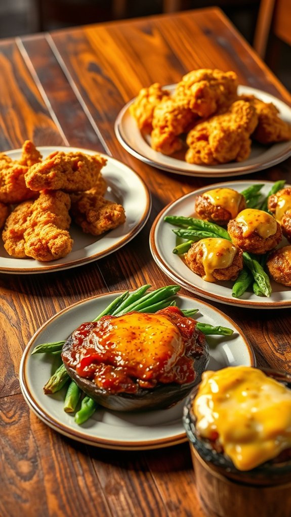 variety of chicken dishes