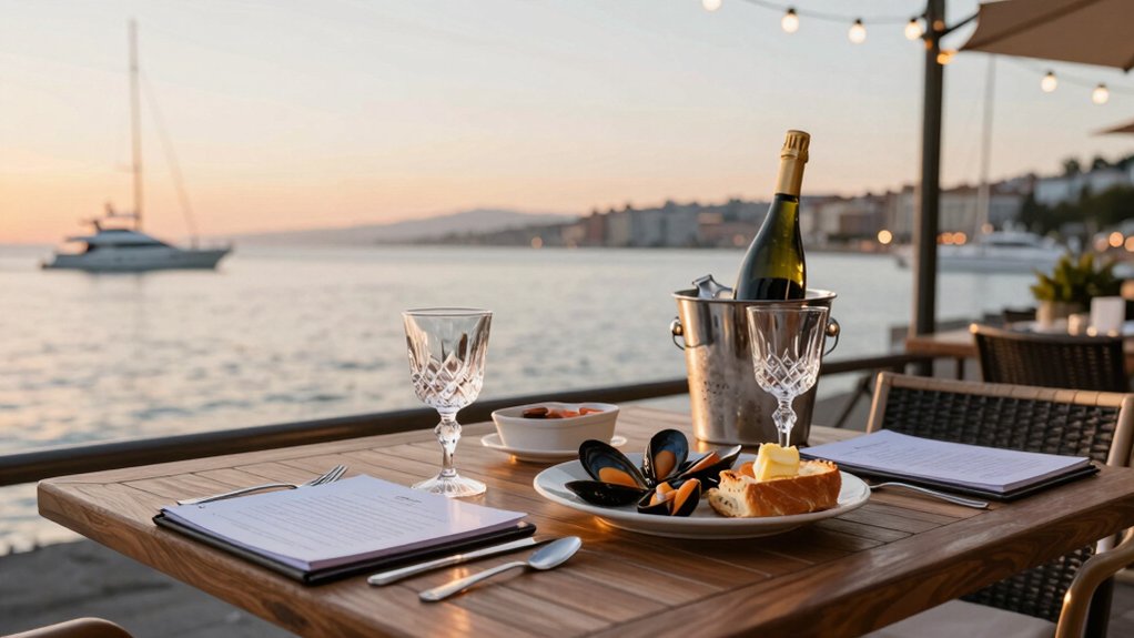 luxury waterfront dining experience