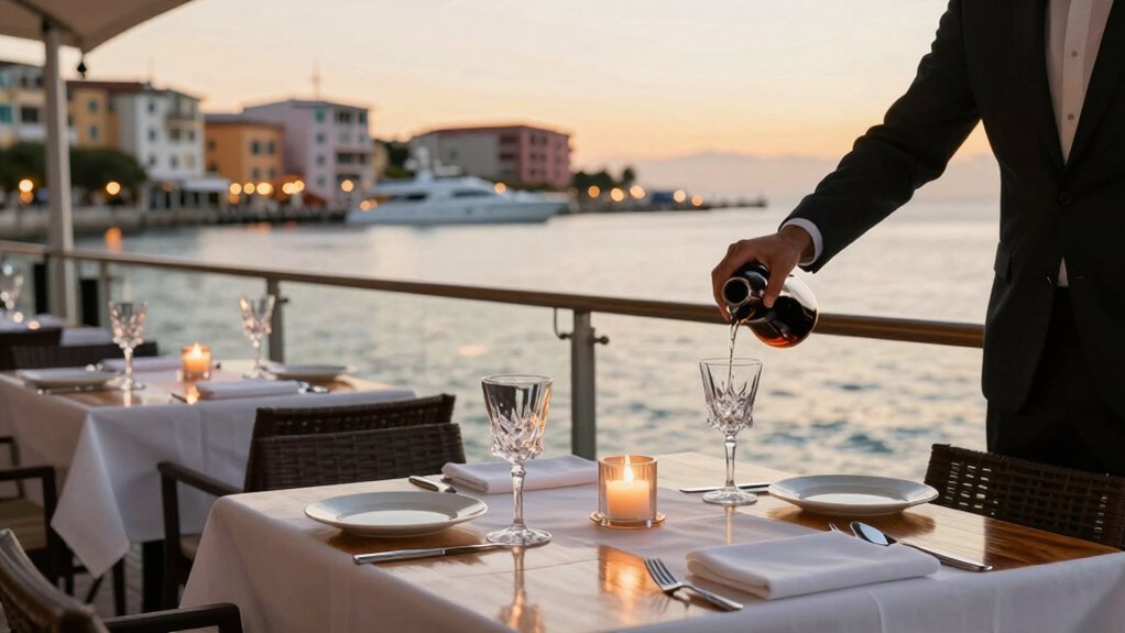 luxury waterfront dining prices