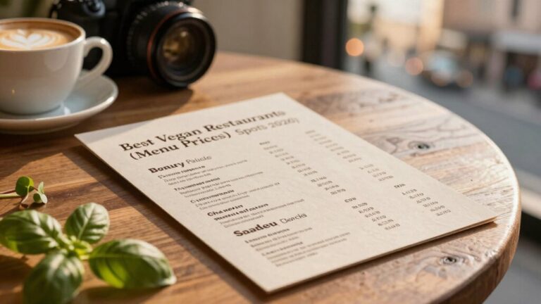 vegan restaurant menu prices