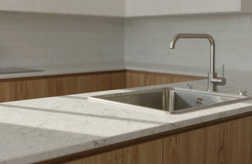 align lights with counter edges