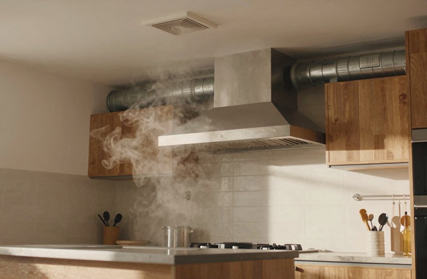 kitchen air plume escape paths